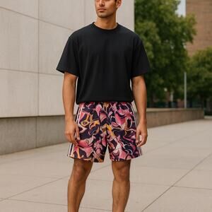 Adidas Tropical Print Pool Party 6" Swim Shorts Small